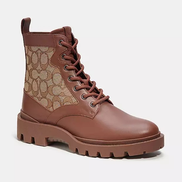 NEW! Citysole Boot 👢  with Signature Jacquard in Saddle/Khaki - Picture 2 of 5